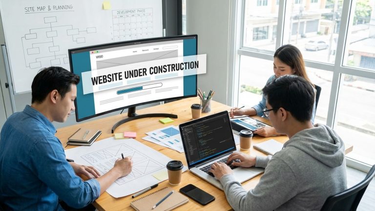 What does it mean when a website is under construction?