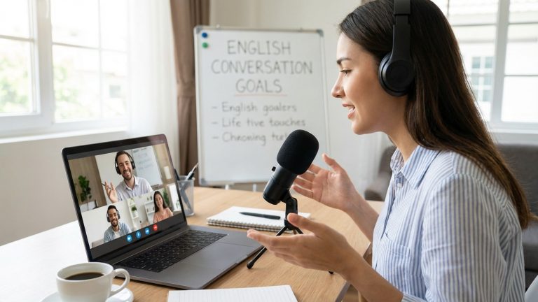 What are the benefits of online English conversation classes for fluency?