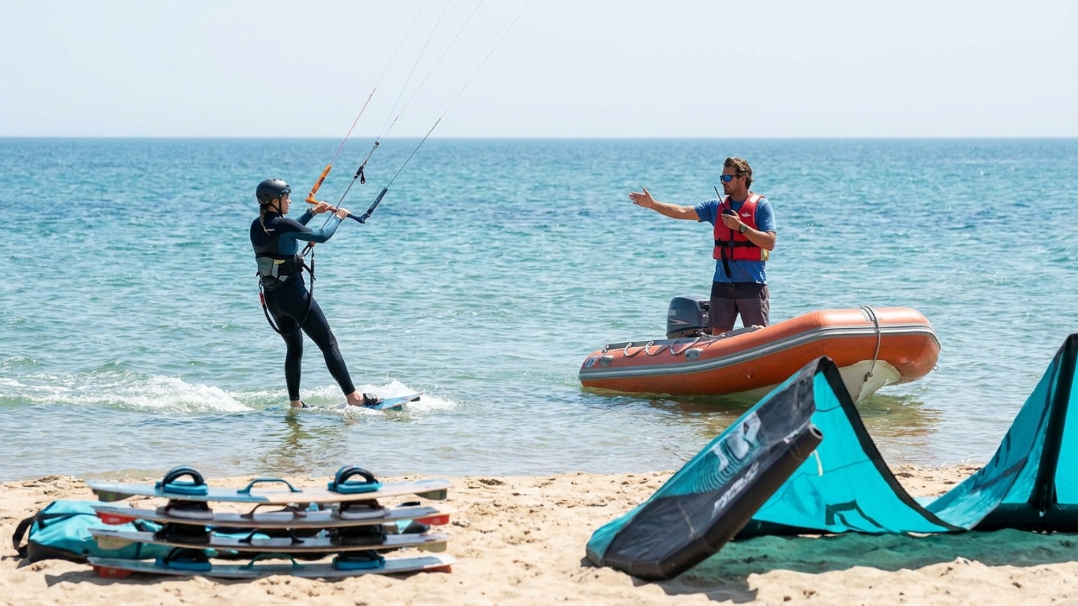 What is kitesurf rental with supervision?